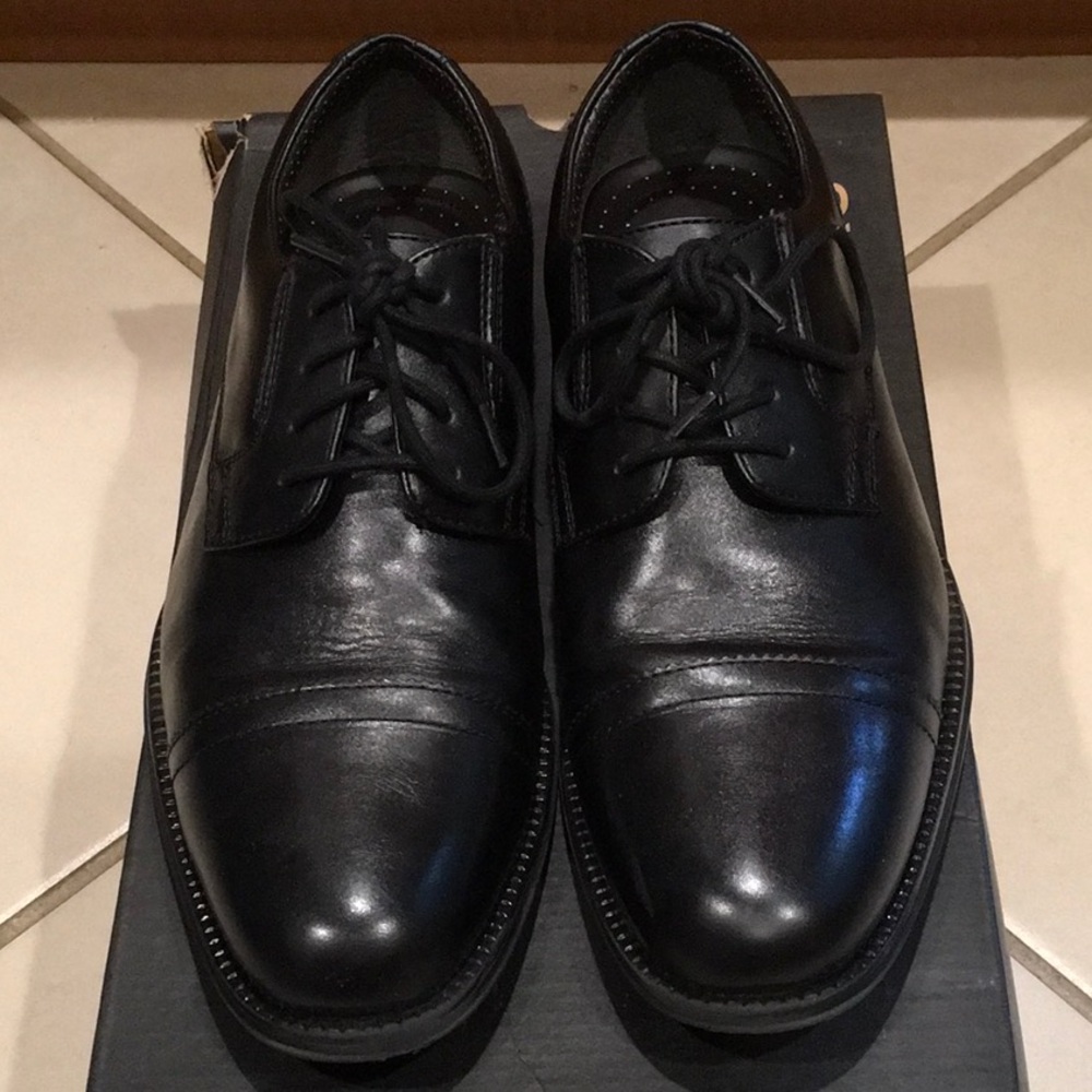 Dockers Black Leather Oxford Garfield Dress Shoes